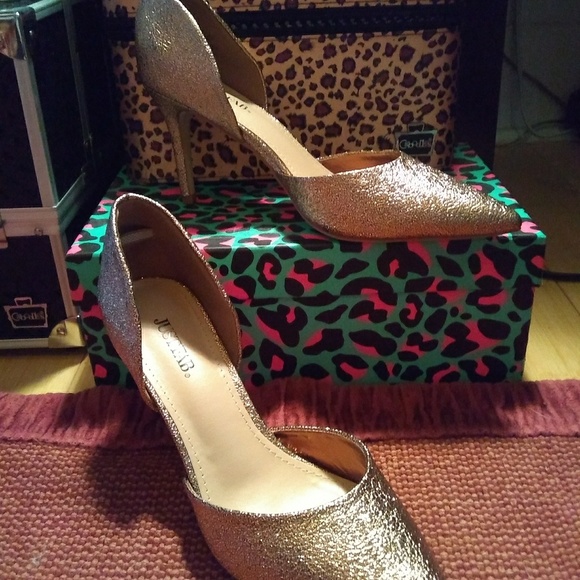 Rose-gold d'orsay mid-height heels, just fab - Picture 2 of 4